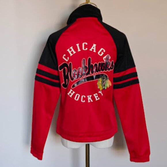 Chicago Blackhawks NHL Hockey Varsity Track Jacket Coat - Picture 5 of 12